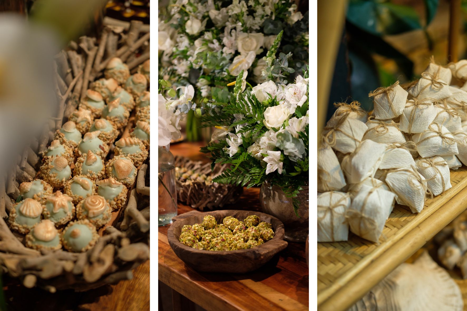 doces de casamento na praia