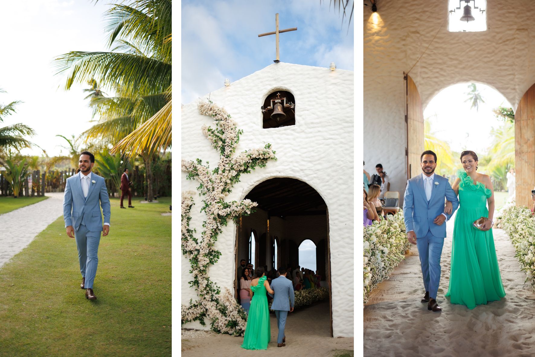 entrada do noivo casamento na praia