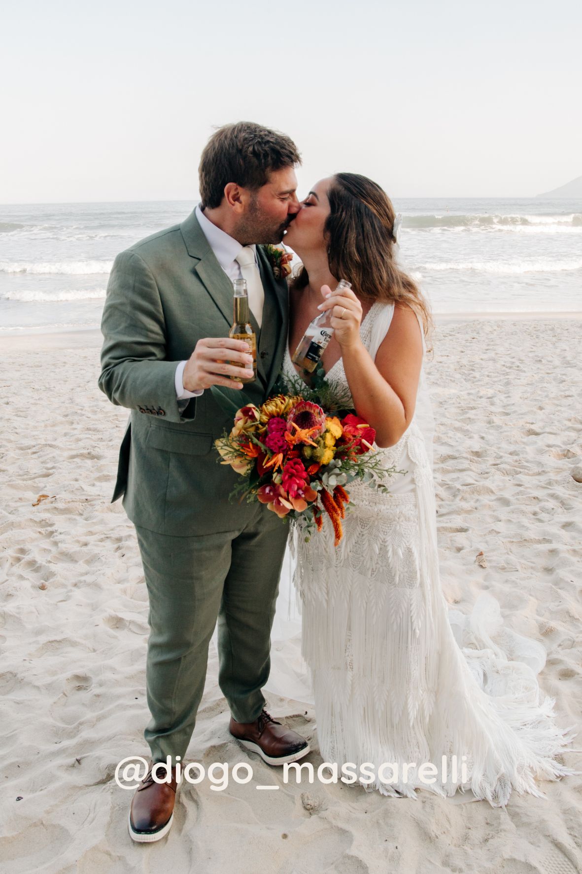 buquê de noiva tropical