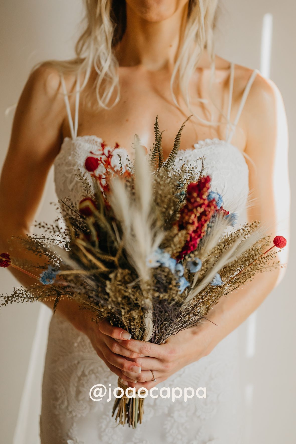 buquê de noiva boho