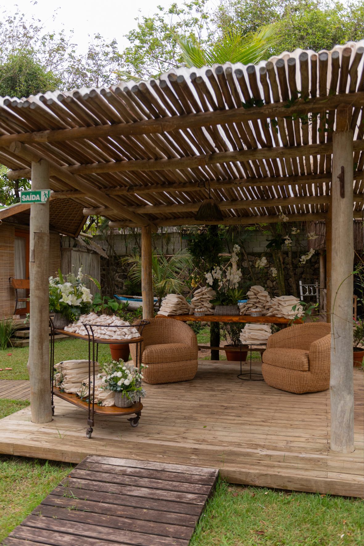 recepção casamento na praia