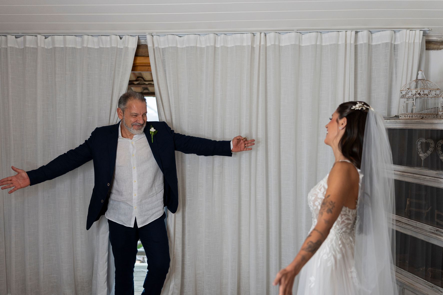 first look com o pai da noiva