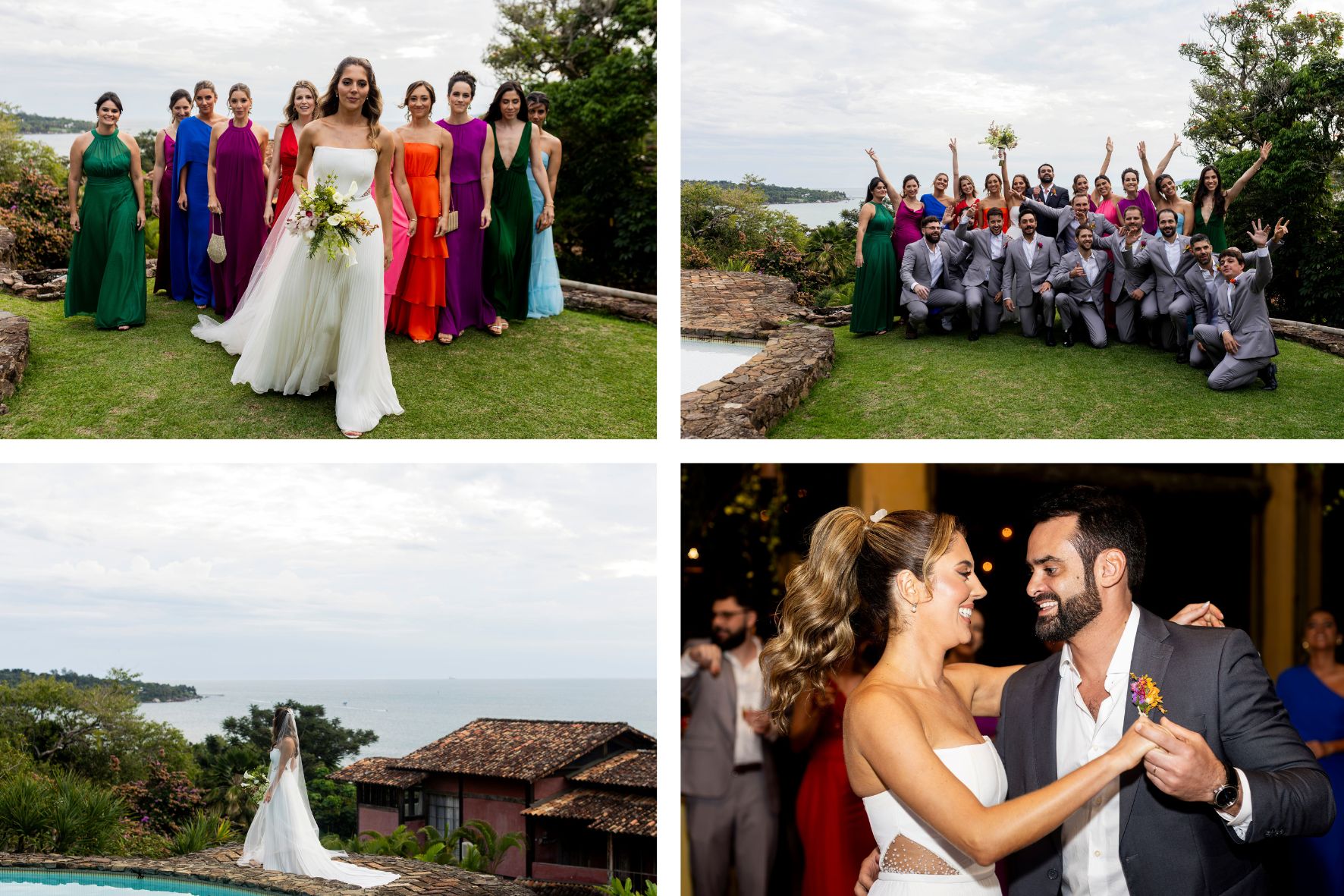 padrinhos e madrinhas casamento na praia