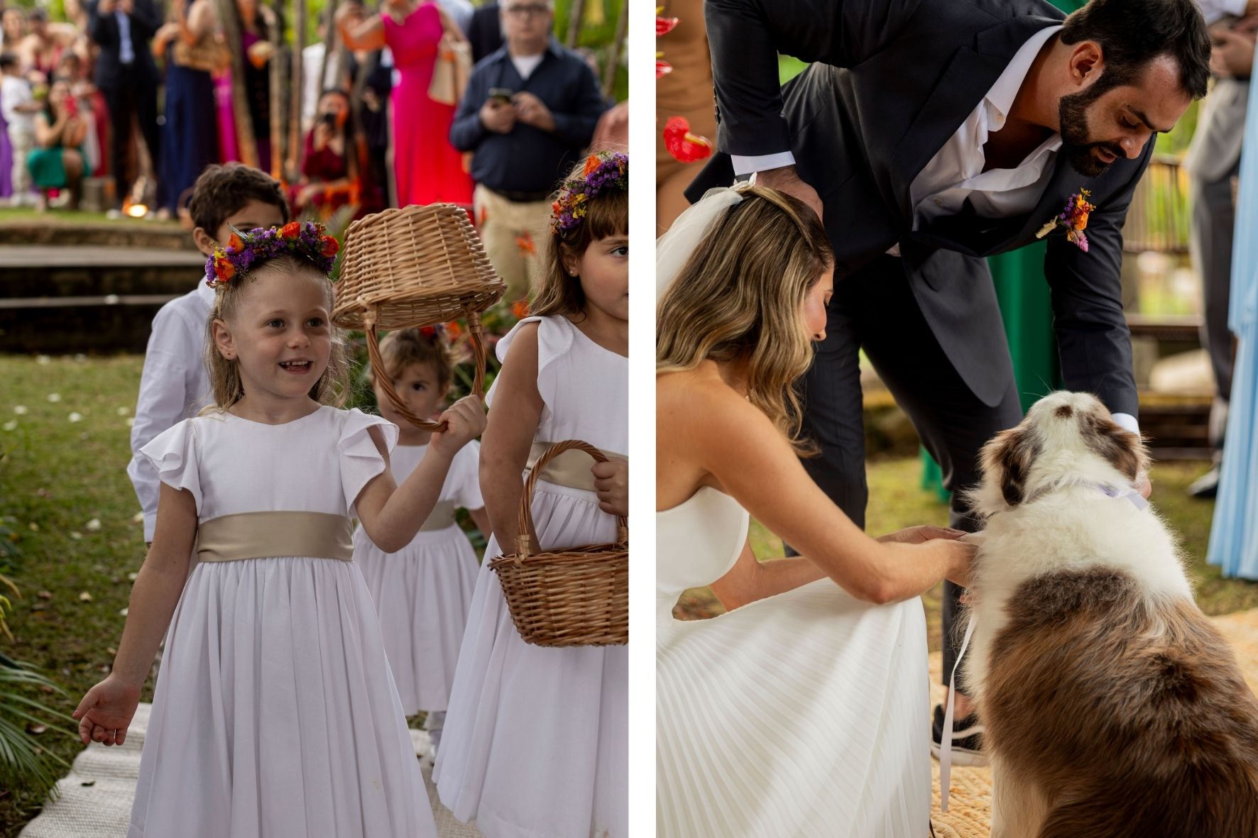 daminha de casamento na praia