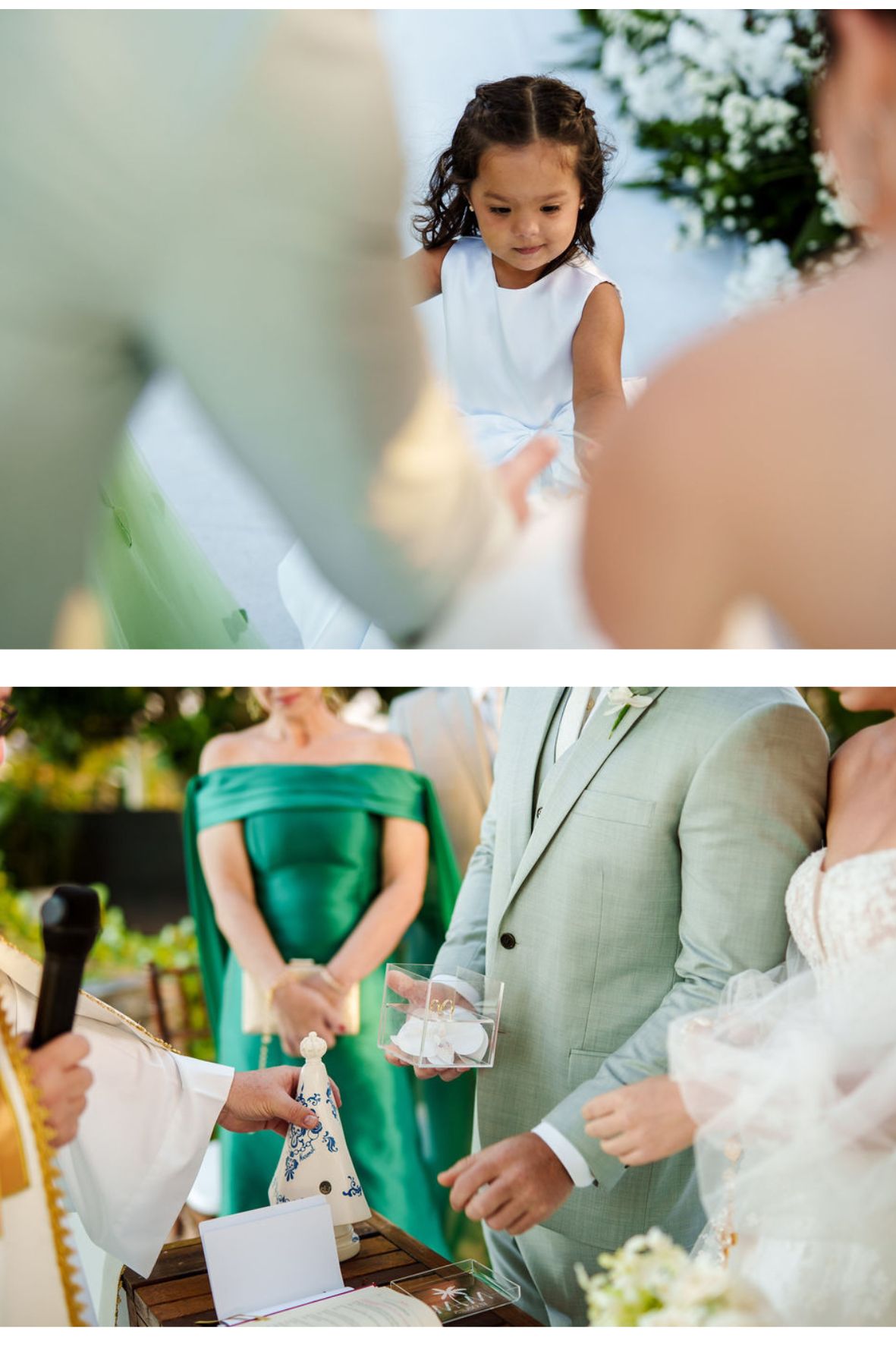 entrada da alianças do casamento na praia