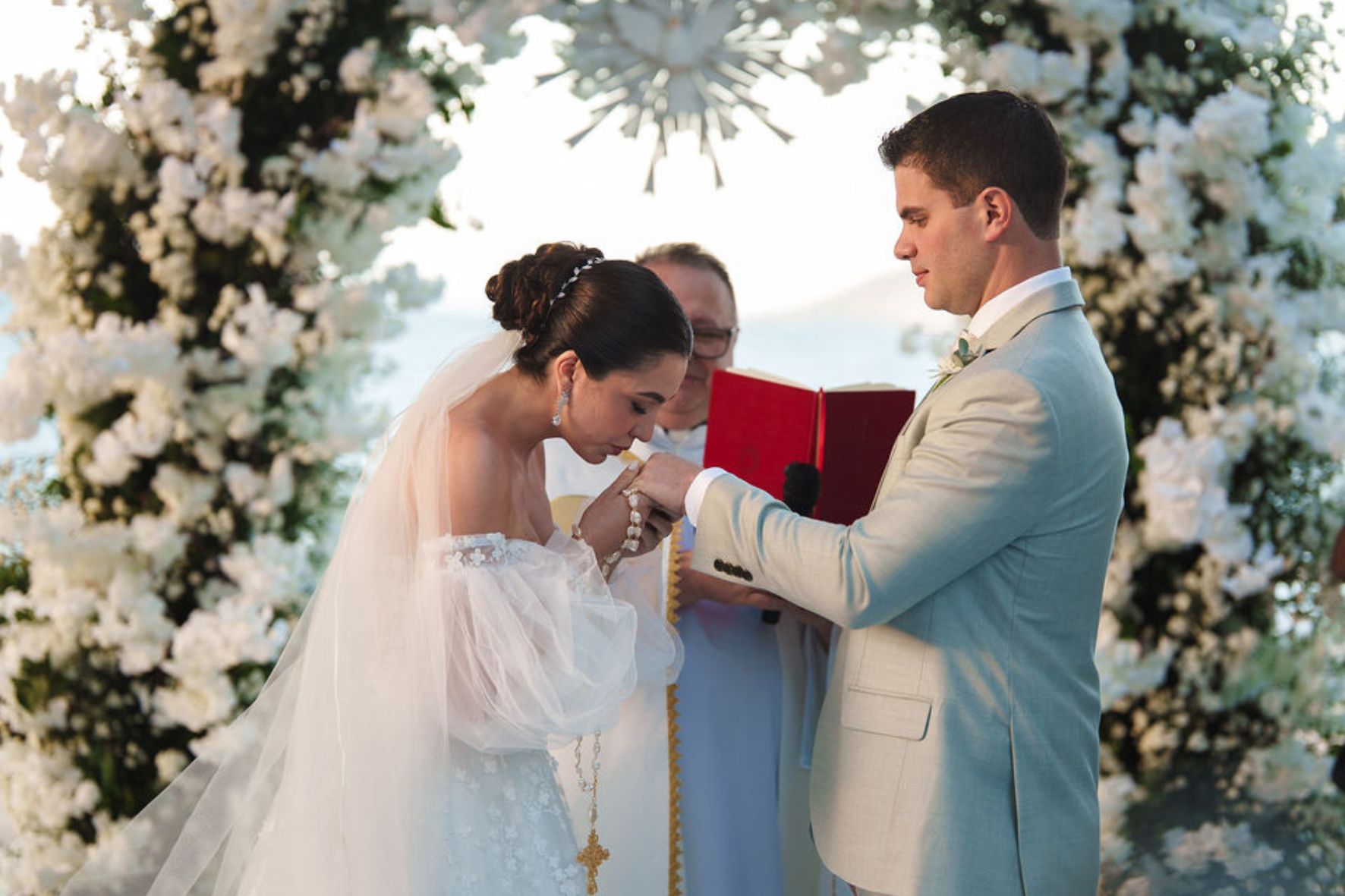 cerimônia do casamento na praia