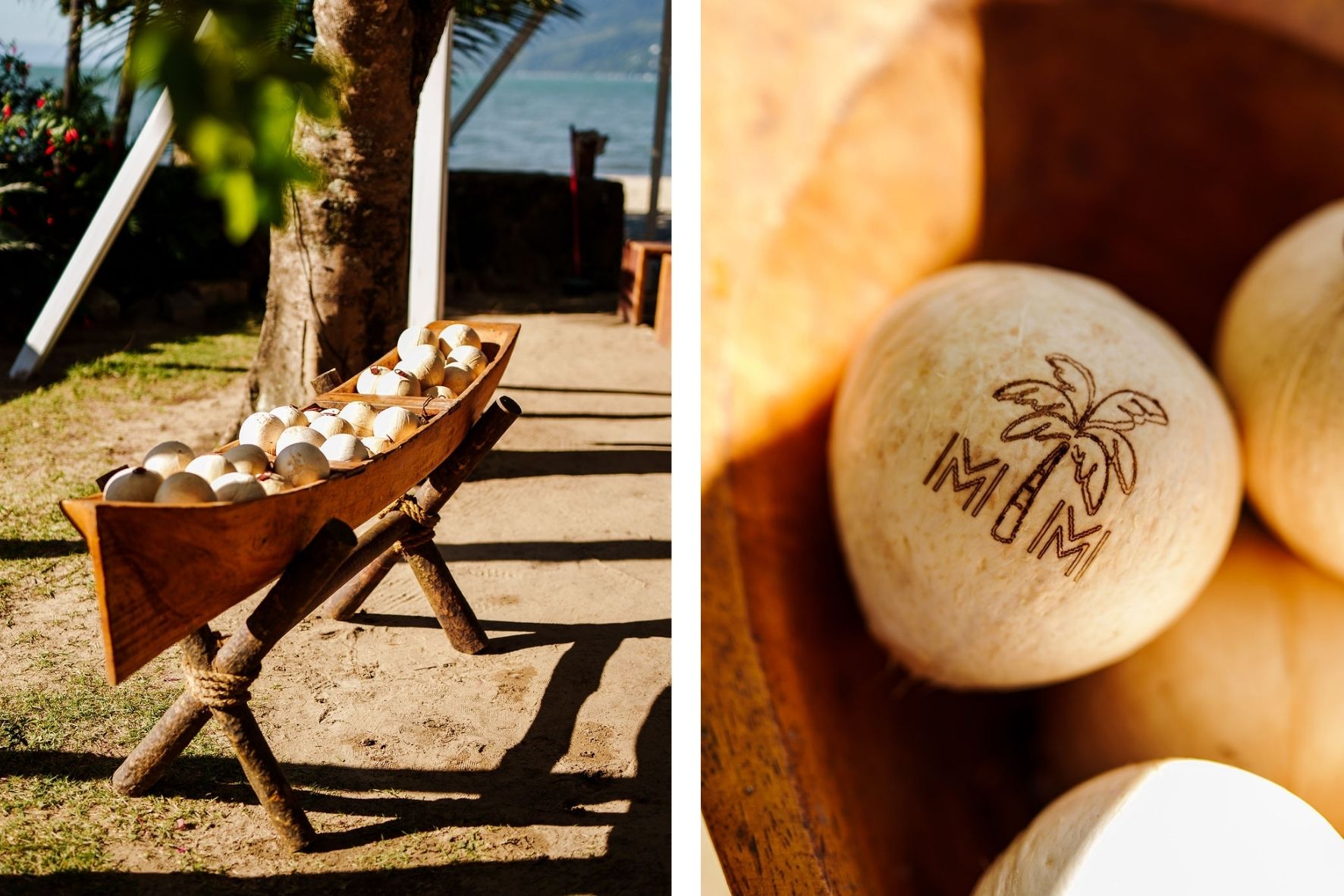 welcome drink para casamento na praia