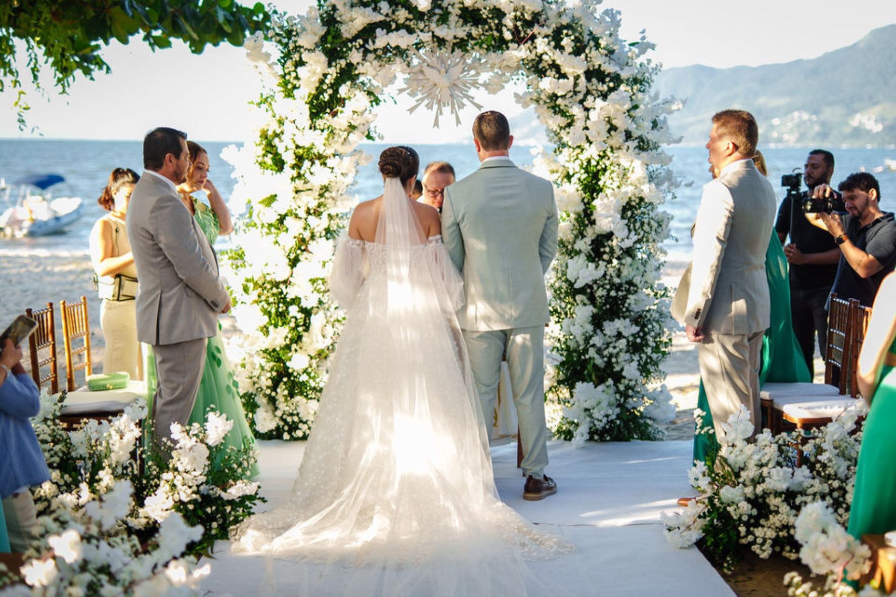 cerimônia do casamento na praia