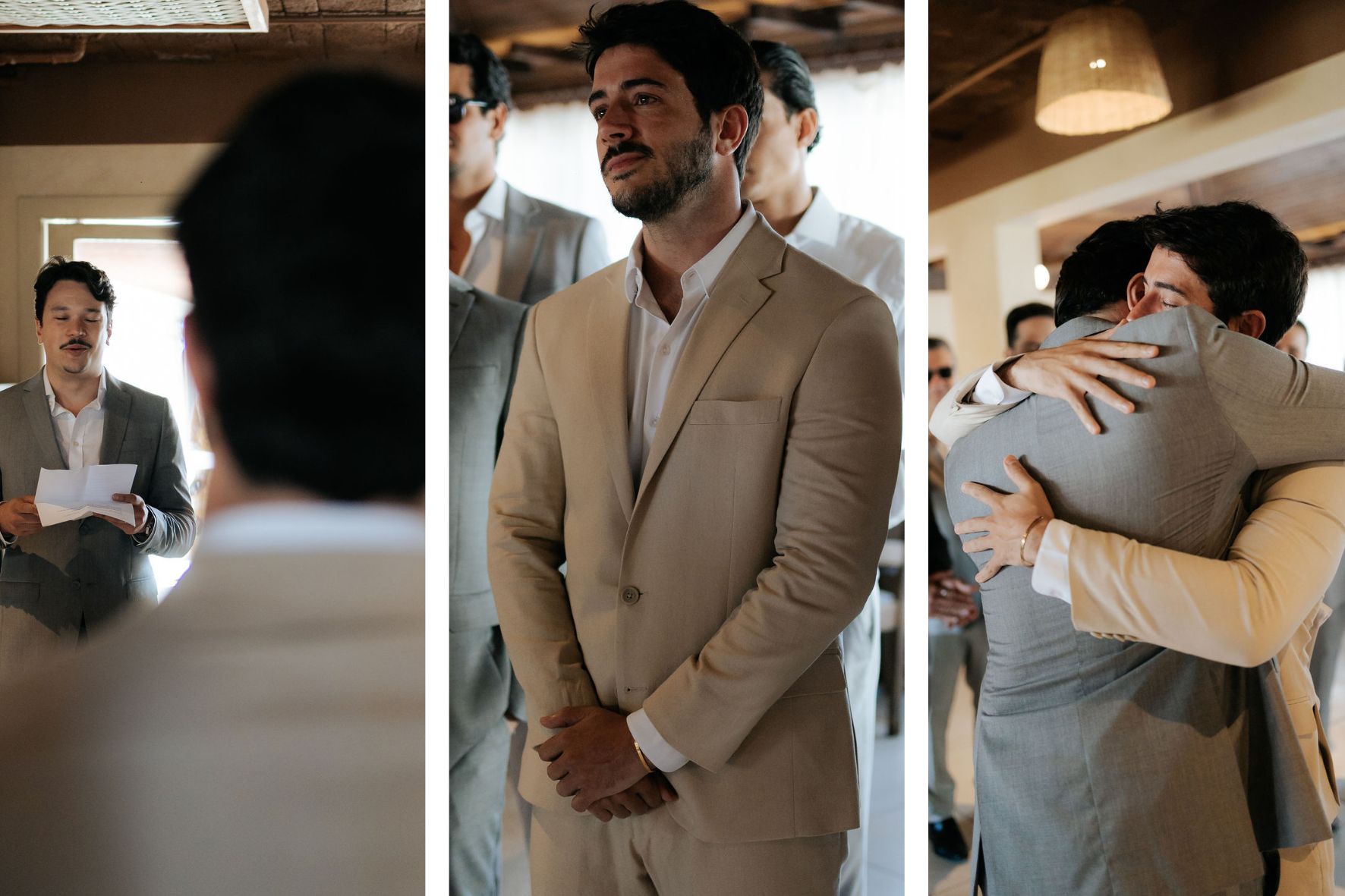 noivo e padrinhos making of