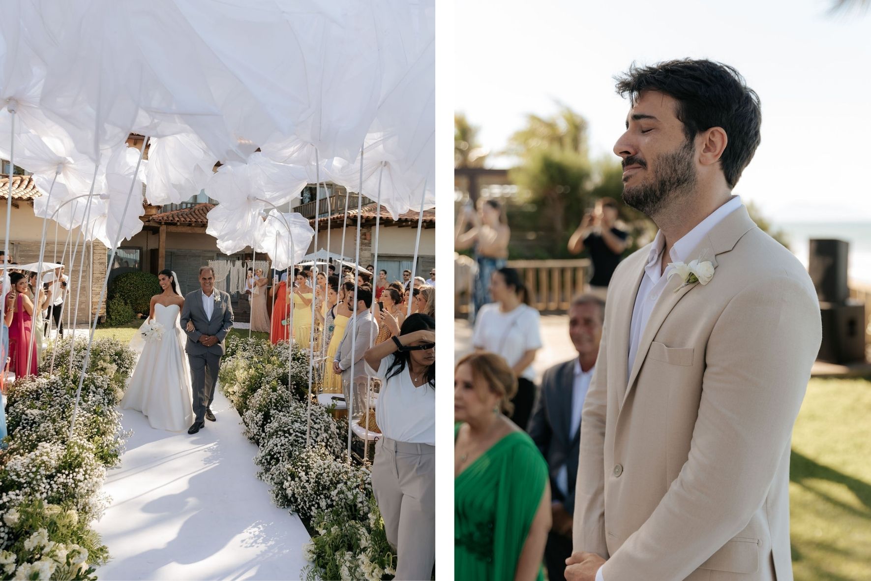 entrada da noiva - casamento na praia