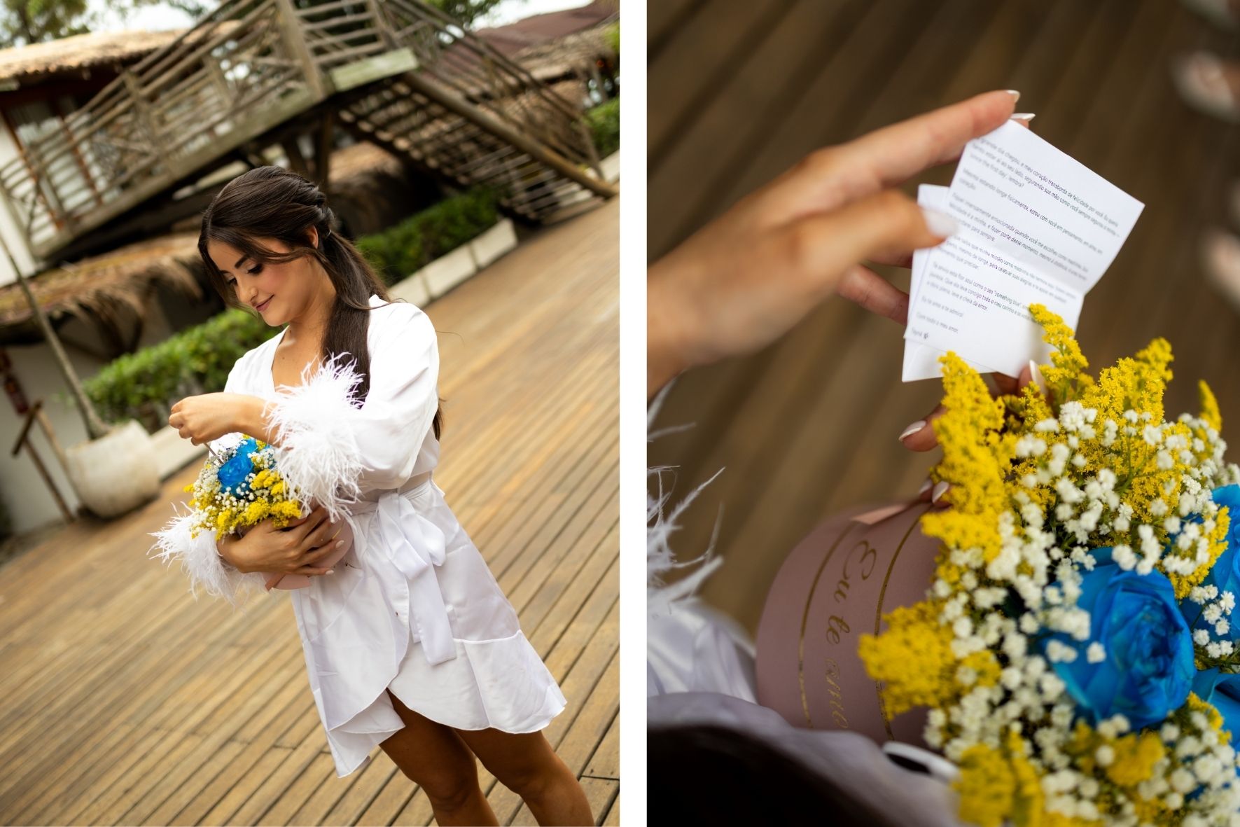 noiva recebe presente do noivo