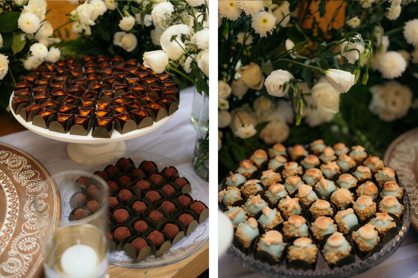 mesa de doces casamento na praia