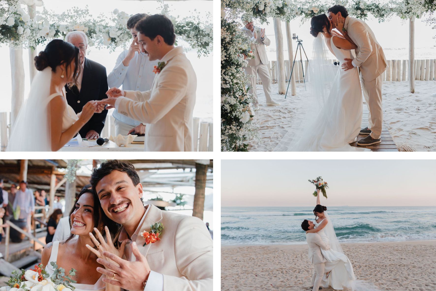 Casamento pé na areia em Maresias - SP