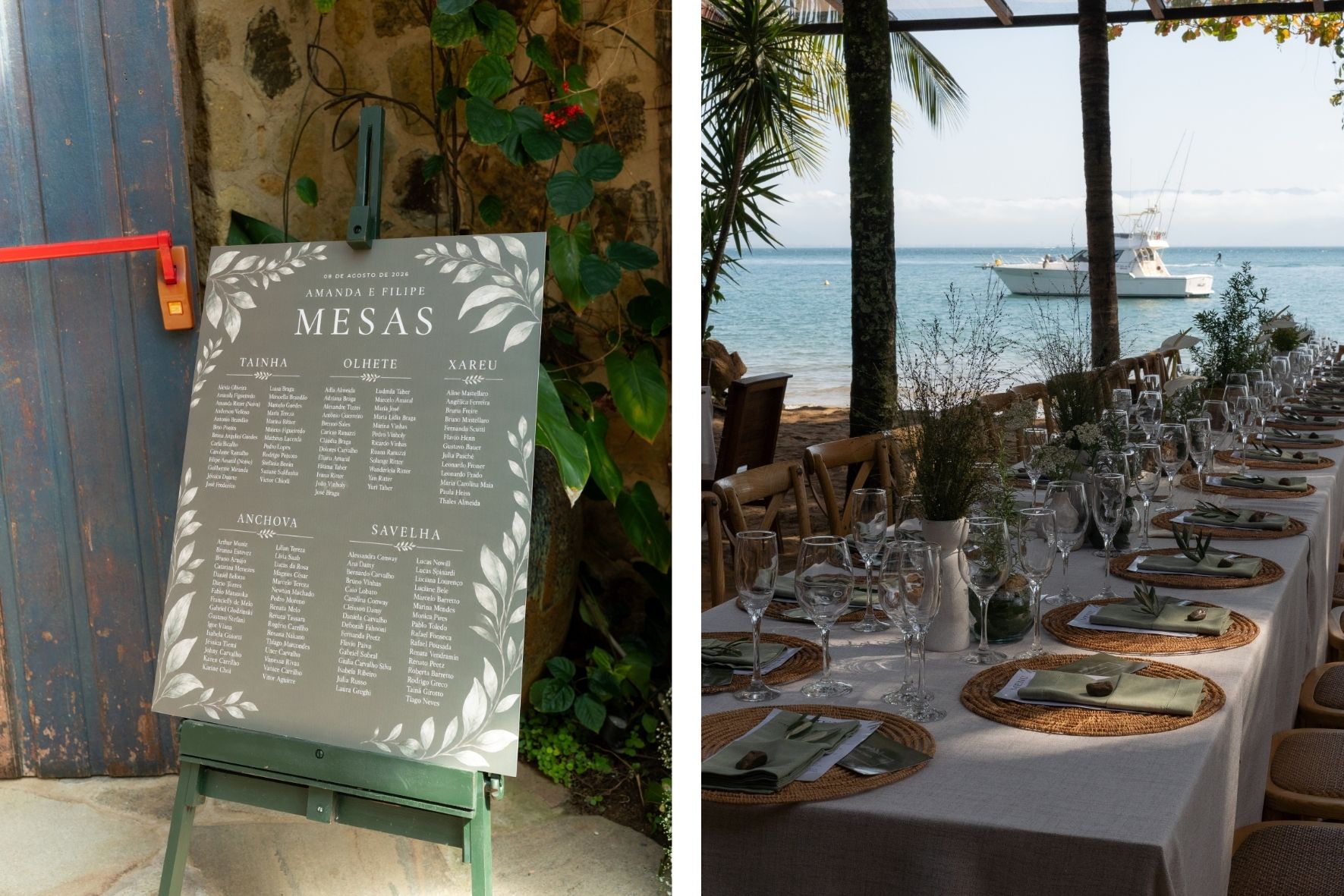 decoração de casamento na praia