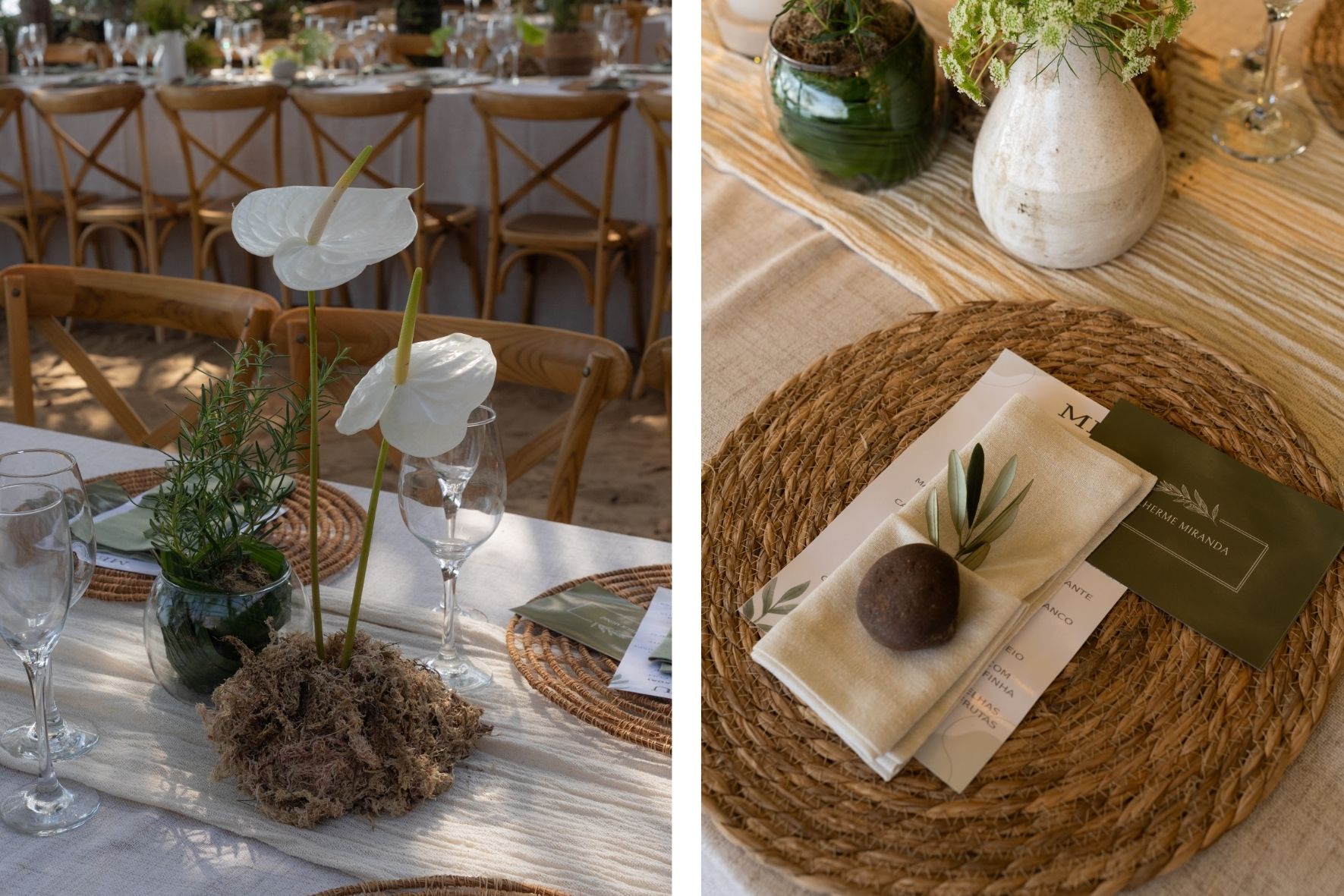 mesa posta casamento na praia