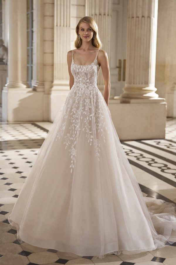 vestido de noiva rosa clara