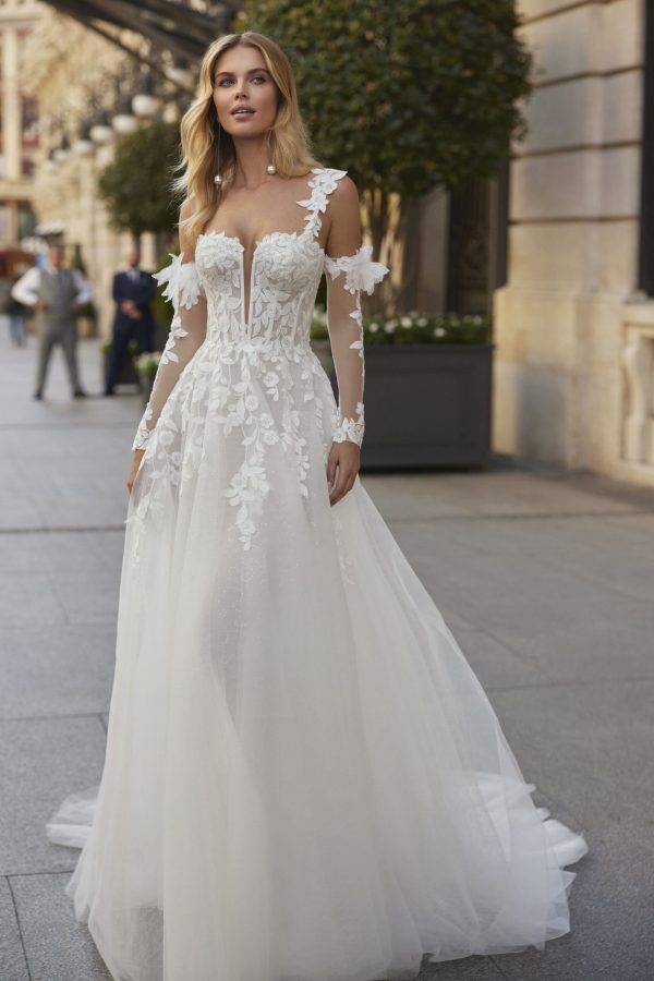 vestido de noiva rosa clara